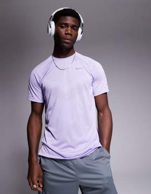 asos Nike Running Stride Dri-FIT t-shirt in lilac