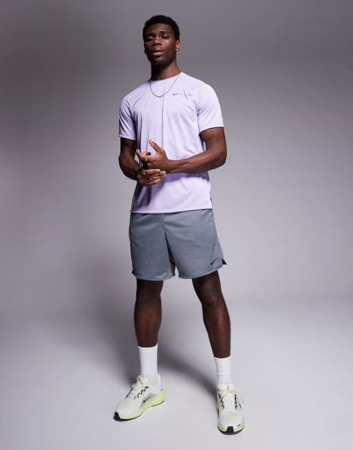 Nike Running Stride Dri-FIT t-shirt in purple ASOS
