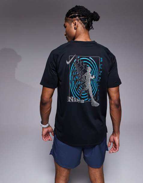 Nike Running Stride Energy Dri-FIT back print t-shirt in black