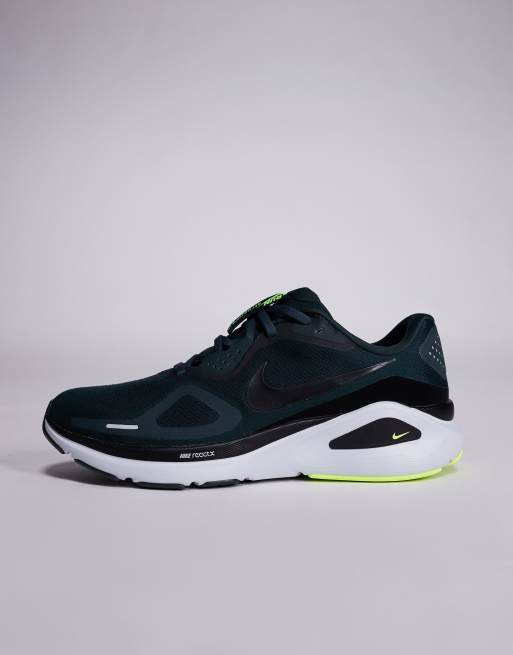 Nike Running Structure 26 sneakers in dark green, 2 of 5