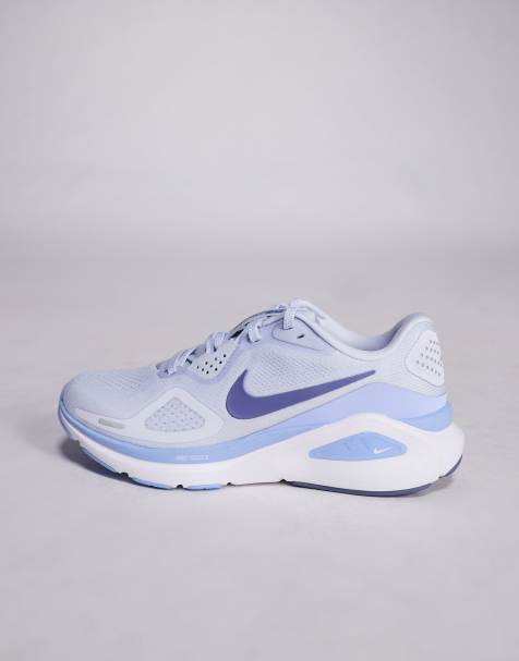 Nike Running Structure 26 trainers in blue and white - view 1