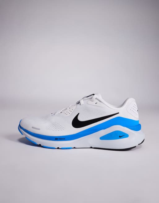 Nike Running Structure 26 trainers in white and blue, 2 of 5