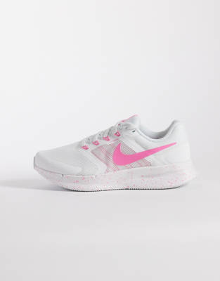 Nike Running Swift 3 sneakers in white and pink 