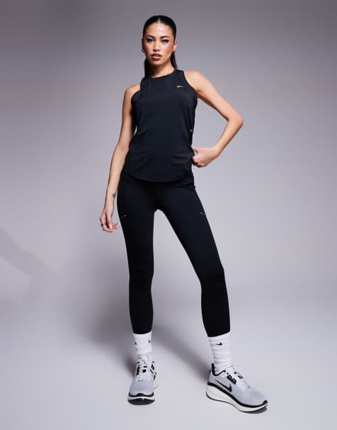 Nike Running Swift 7/8 leggings in black - view 1