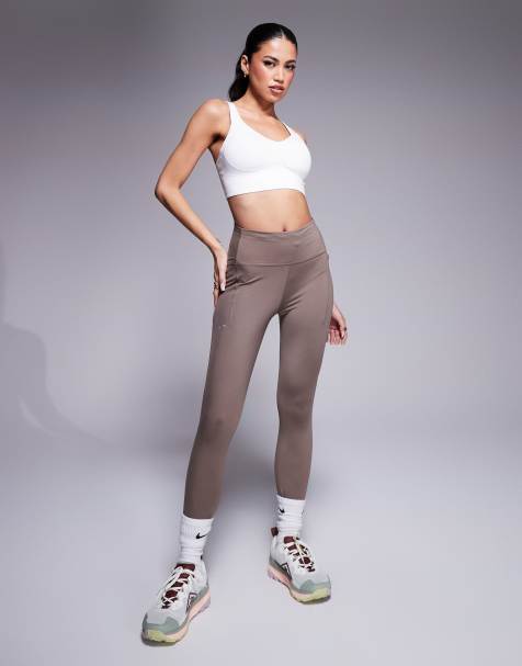 Nike Running Swift 7/8 leggings in brown - view 1