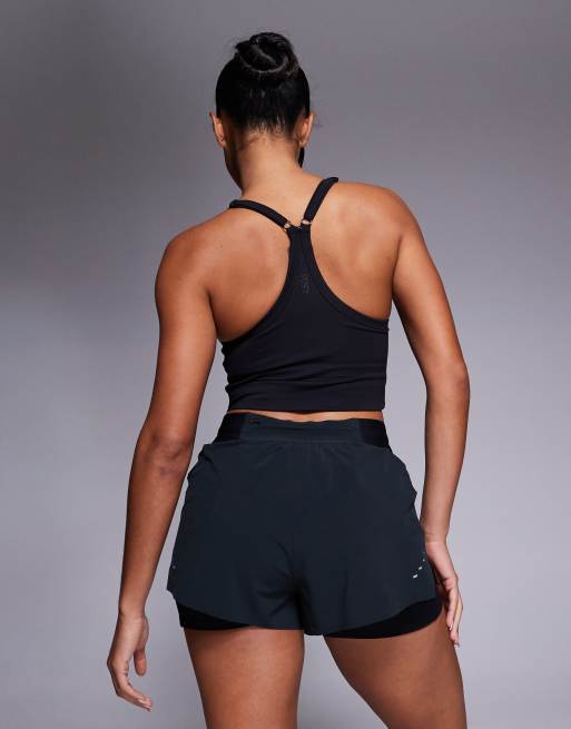 Nike Running – Swift Dri-FIT – 2-in-1-Shorts in Schwarz mit mittelhohem Bund, 3 Zoll Schrittlänge