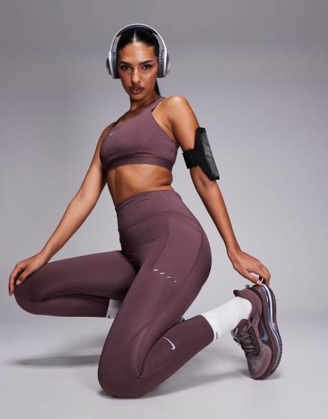 Nike Running Swift Dri-FIT 7/8 leggings in dark purple - view 1