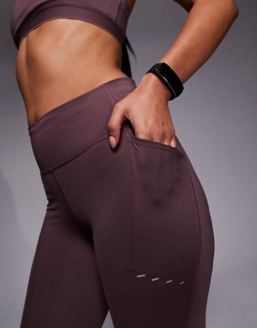 Nike Running Swift Dri-FIT 7/8 leggings in dark purple, 4 of 5