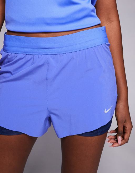 Nike Running - Swift Dri-FIT - Blå 2-i-1 shorts med mellemhøj talje, 3 af 5