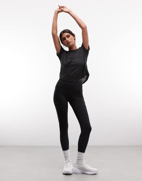Nike Running – Swift Dri-FIT – Czarne legginsy o długości 7/8 z podwyższonym stanem i kieszenią - view 1