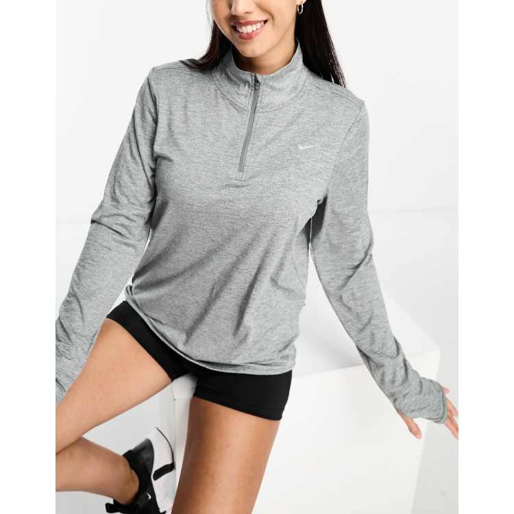 Nike women's dri-fit knit long sleeve running shirt best sale