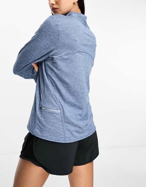 Nike Running – Swift Dri-FIT Element – Gråblå, långärmad topp med halvlång dragkedja, 2 av 4