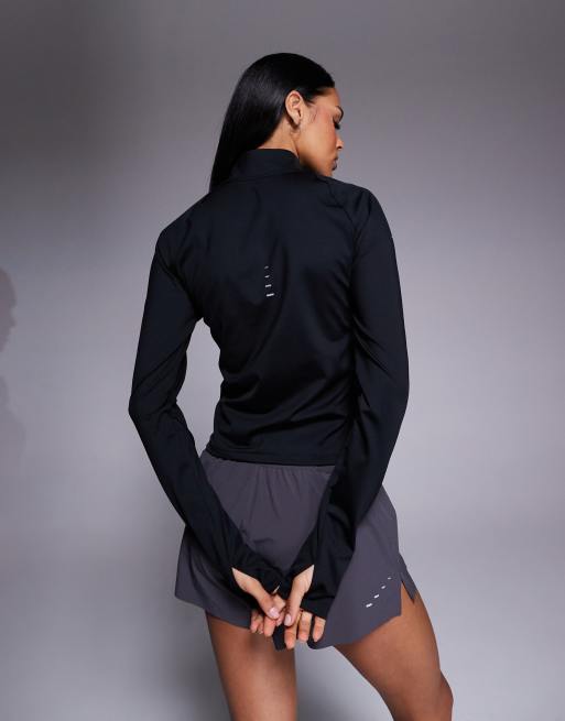 Nike Running Swift Dri-FIT fitted full zip top in black, 4 of 4