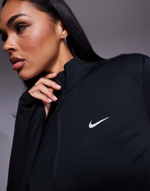 Nike Running - Swift Dri-FIT - Getailleerde top met ritssluiting in zwart, 2 van 4