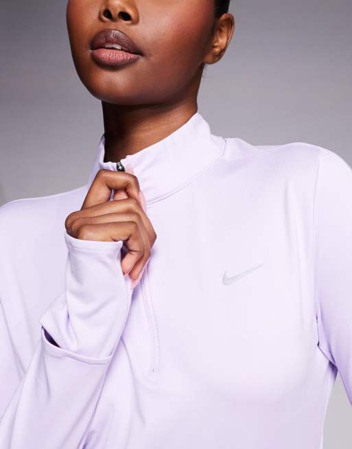 Nike Running – Swift Dri-FIT – Langärmliges Oberteil in Lila mit kurzem Reißverschluss, 2 von 4