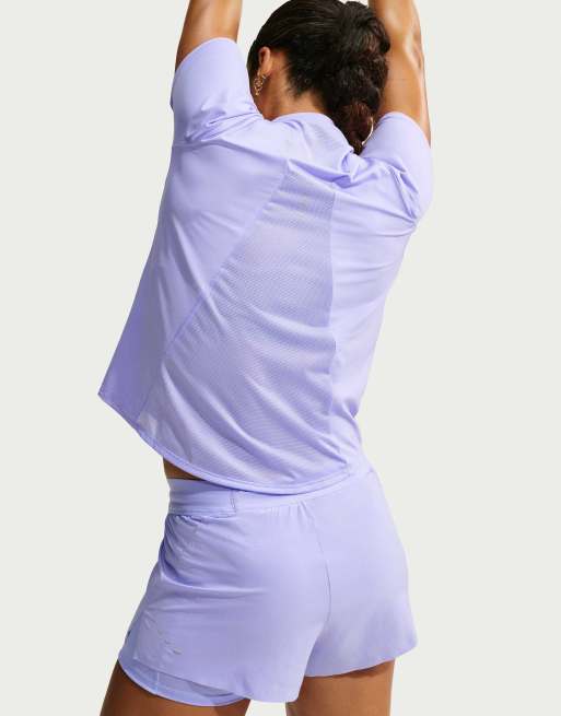 Nike Running Swift Dri-FIT Mid-Rise 2-in-1 Shorts in Purple, 3 of 4