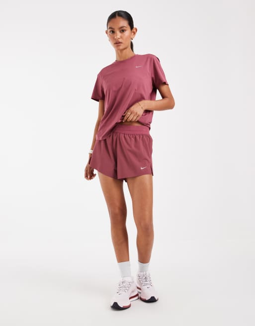Nike Running Swift Dri-FIT short 2-en-1 taille mi-haute rose, 2 de 5