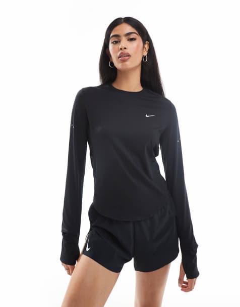Nike - Running Swift Dri-FIT - Sort langærmet T-shirt - view 1