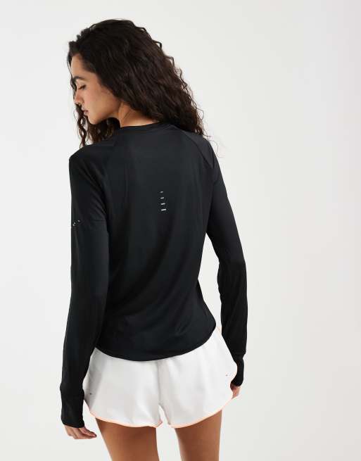 Nike Running – Swift – Dri-FIT – Svart topp med långa ärmar, 4 av 4