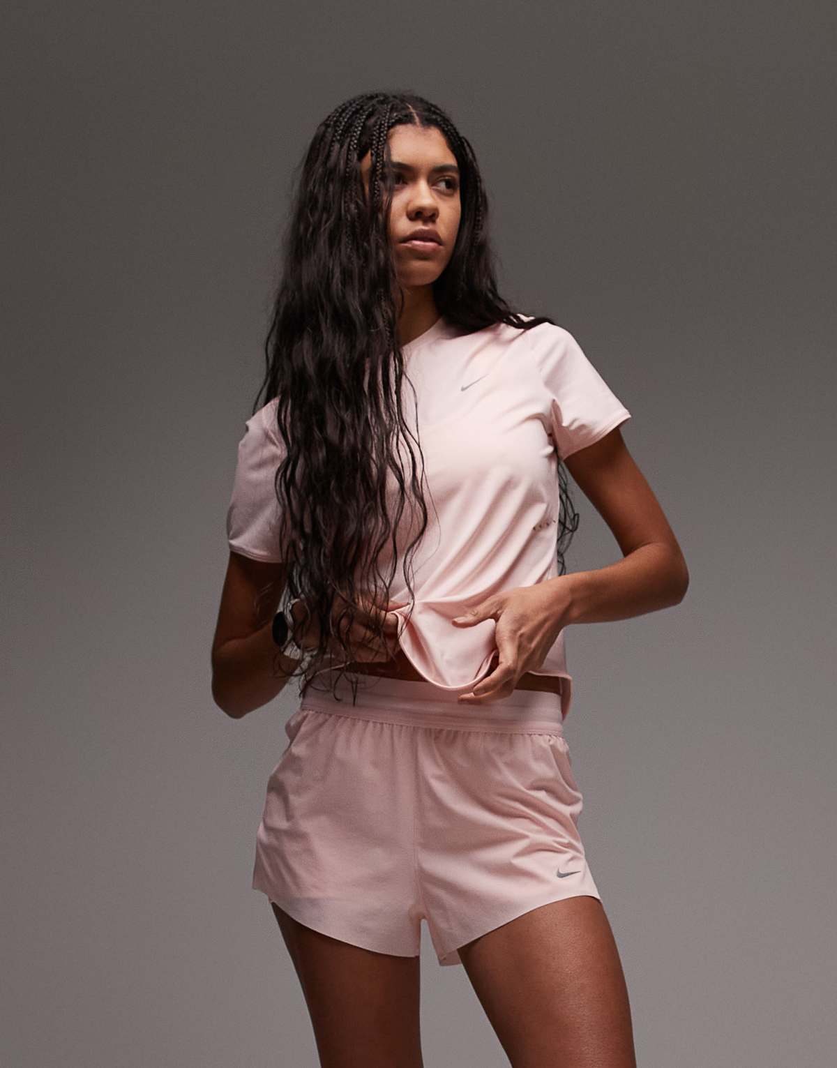 Nike Running Swift Dri-Fit t-shirt in baby pink