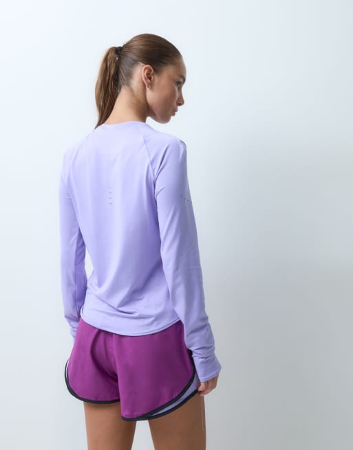 Nike Running Swift Dri-FIT top met lange mouwen in paars, 3 van 5