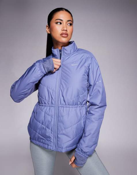 Nike Running Swift ruched jacket in blue - view 1