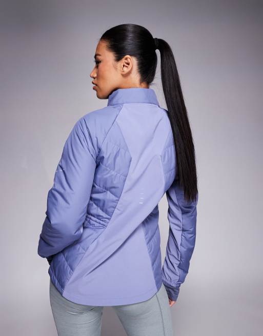 Nike Running Swift ruched jacket in blue, 3 of 4