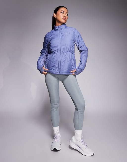 Nike Running Swift ruched jacket in blue, 4 of 4