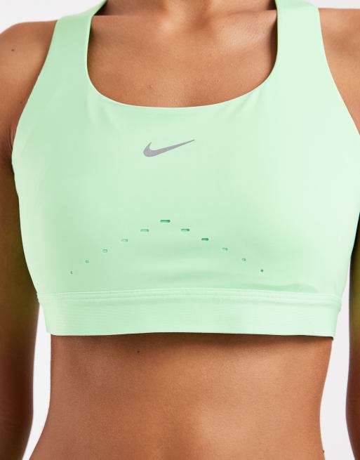 Nike Running Swift sport bh met hoge ondersteuning in neon groen, 3 van 4