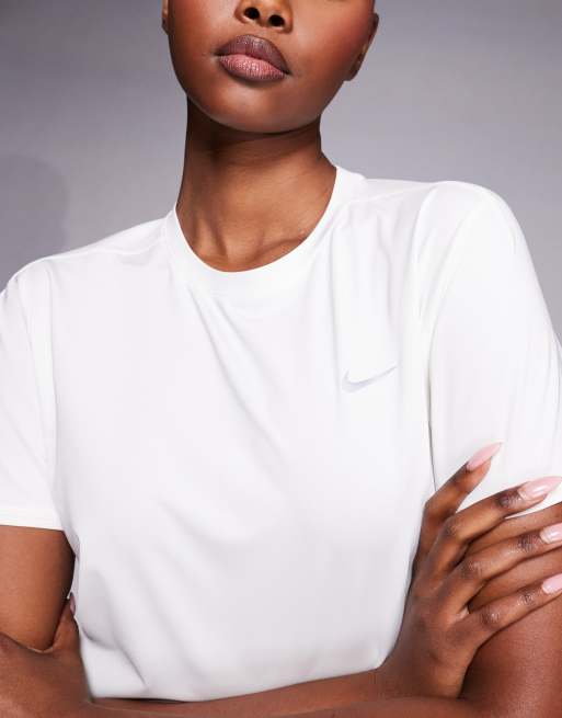 Nike Running - Swift - T-shirt en tissu Dri-FIT - Blanc cassé, 2 de 4