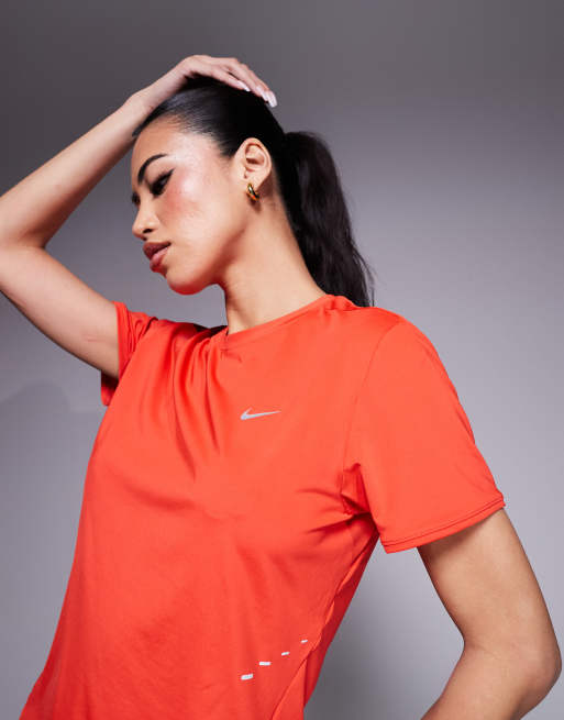 Nike Running Swift t-shirt in red ASOS