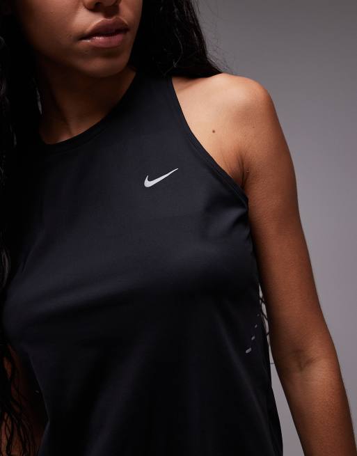 Nike Running Swift tank top in black | ASOS