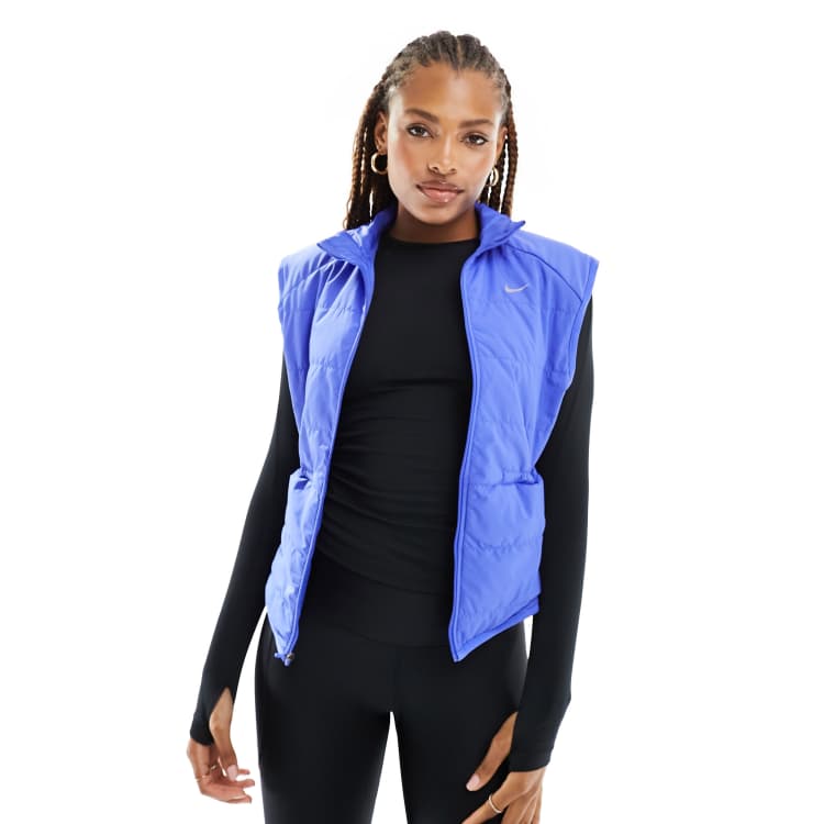 Nike Running Swift Therma-fit vest in blue joy