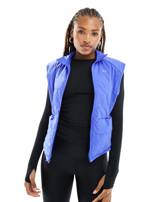 Nike Running Swift Therma-fit vest in blue joy