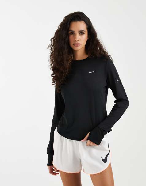 Nike Running - Swift - Top en tissu Dri-FIT à manches longues - Noir - view 1