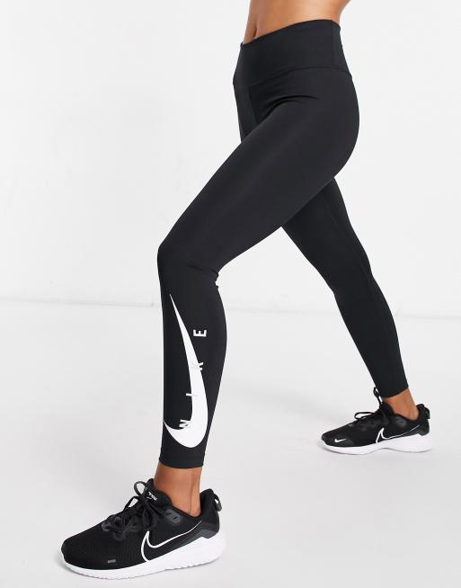 Nike Running Swoosh 7/8 leggings in black