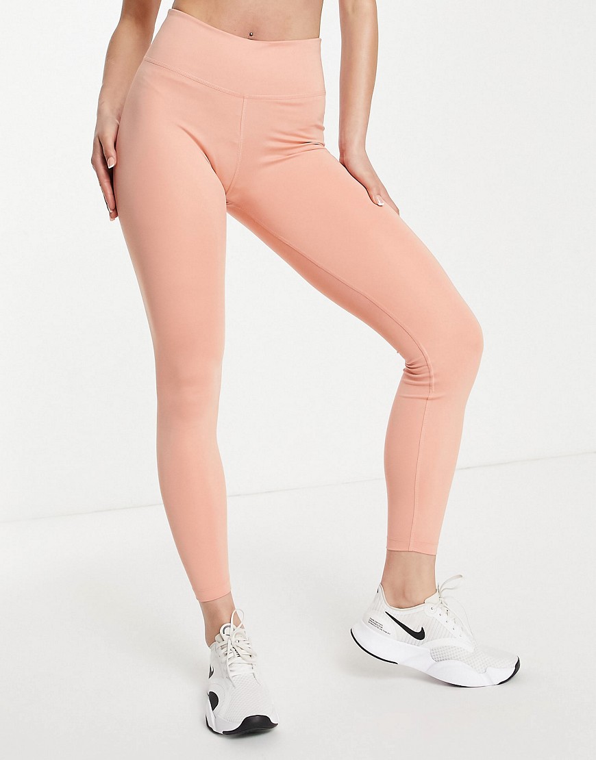 Nike Running Swoosh Dri-FIT 7/8 leggings in pink