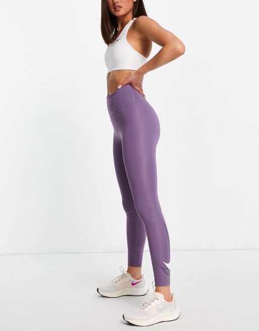 Nike Running Plus Swoosh Dri-FIT 7/8 leggings in purple