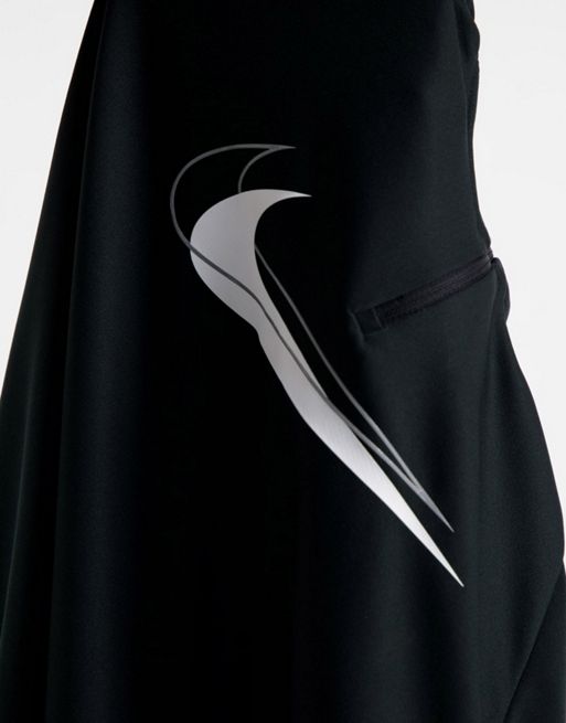 Nike Running Swoosh Dri-FIT half-zip midlayer in black