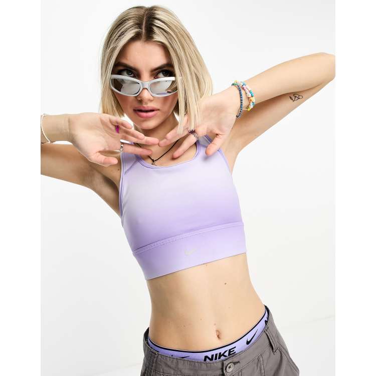 Under Armour Crossback Longline sports bra in purple