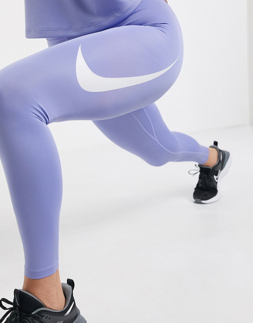 Nike Running swoosh leggings in purple