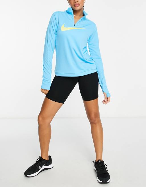 Nike Air Swoosh Run Half-Zip Midlayer Women's Running Top - Bright  Mango/White