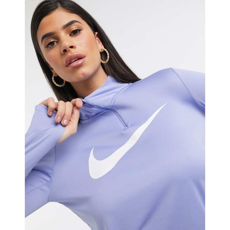 Purple nike sales half zip