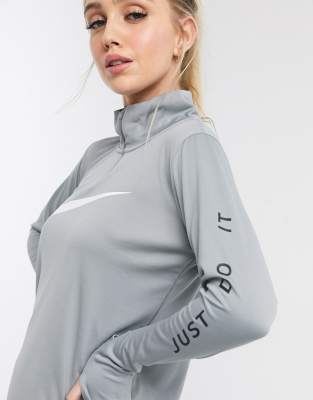 grey nike swoosh top