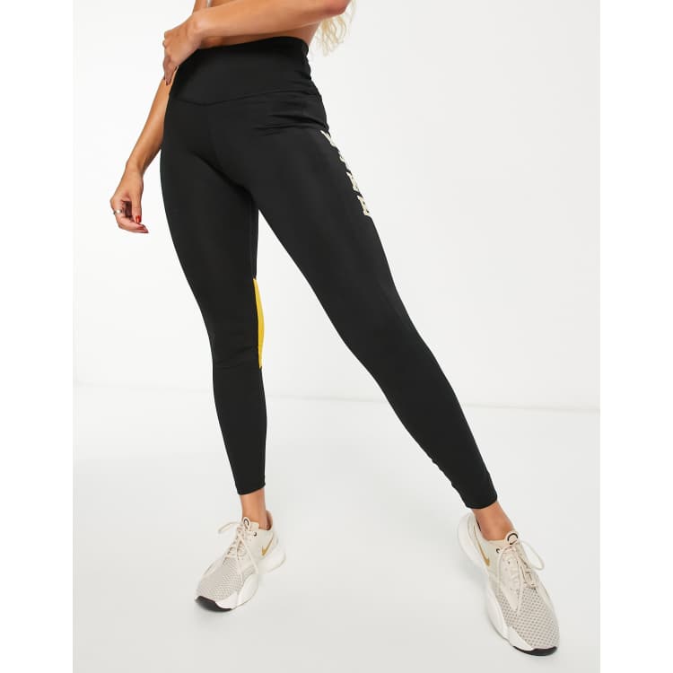 Nike training all sport leggings in black with mini swoosh clearance