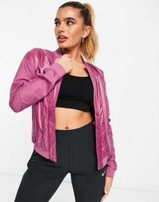 Nike Running Swoosh Run jacket in pink - ASOS Price Checker