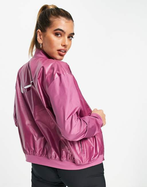 Nike Running Swoosh Run jacket in pink ASOS