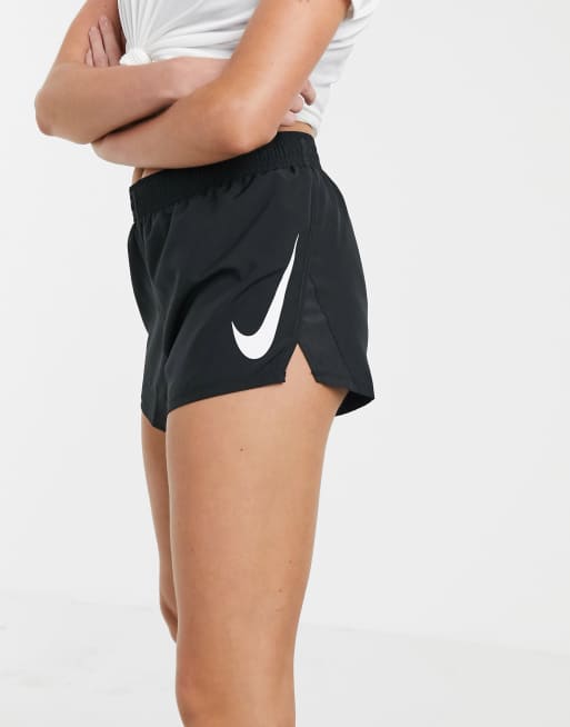 Nike Running swoosh shorts in black | ASOS