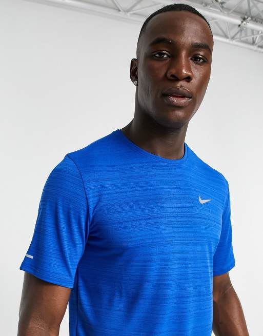 Nike dri fit 2025 miler blue t shirt