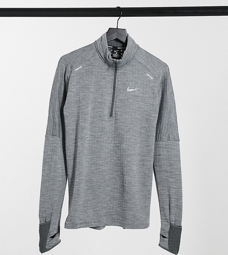 Nike Running Tall Essentials Element sphere 3.0 half zip top in grey